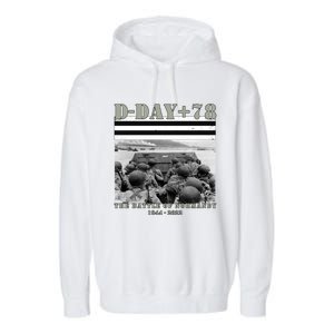 78th Anniversary Ww2 D Day Allied Landing France Gift Garment-Dyed Fleece Hoodie