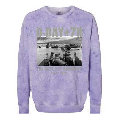 78th Anniversary Ww2 D Day Allied Landing France Gift Colorblast Crewneck Sweatshirt