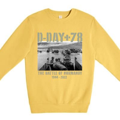 78th Anniversary Ww2 D Day Allied Landing France Gift Premium Crewneck Sweatshirt