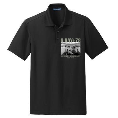 78th Anniversary Ww2 D Day Allied Landing France Gift Dry Zone Grid Polo