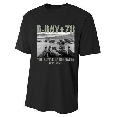 78th Anniversary Ww2 D Day Allied Landing France Gift Performance Sprint T-Shirt