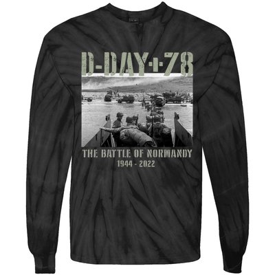 78th Anniversary Ww2 D Day Allied Landing France Gift Tie-Dye Long Sleeve Shirt