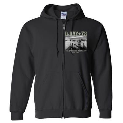 78th Anniversary Ww2 D Day Allied Landing France Gift Full Zip Hoodie