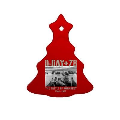 78th Anniversary Ww2 D Day Allied Landing France Gift Ceramic Tree Ornament