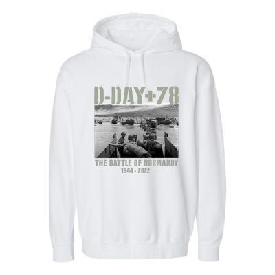 78th Anniversary Ww2 D Day Allied Landing France Gift Garment-Dyed Fleece Hoodie