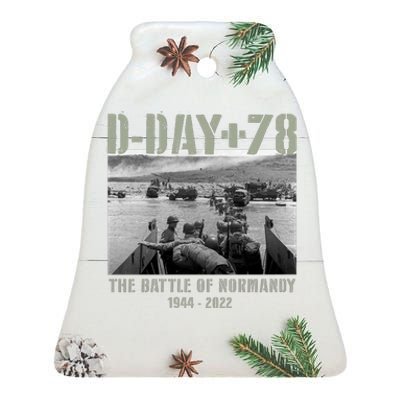 78th Anniversary Ww2 D Day Allied Landing France Gift Ceramic Bell Ornament