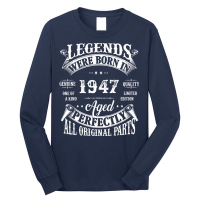 75 Birthday 1947 Gift Vintage 75 Birthday Long Sleeve Shirt