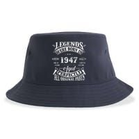 75 Birthday 1947 Gift Vintage 75 Birthday Sustainable Bucket Hat