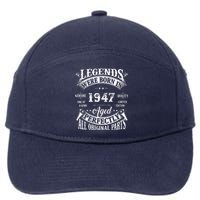 75 Birthday 1947 Gift Vintage 75 Birthday 7-Panel Snapback Hat