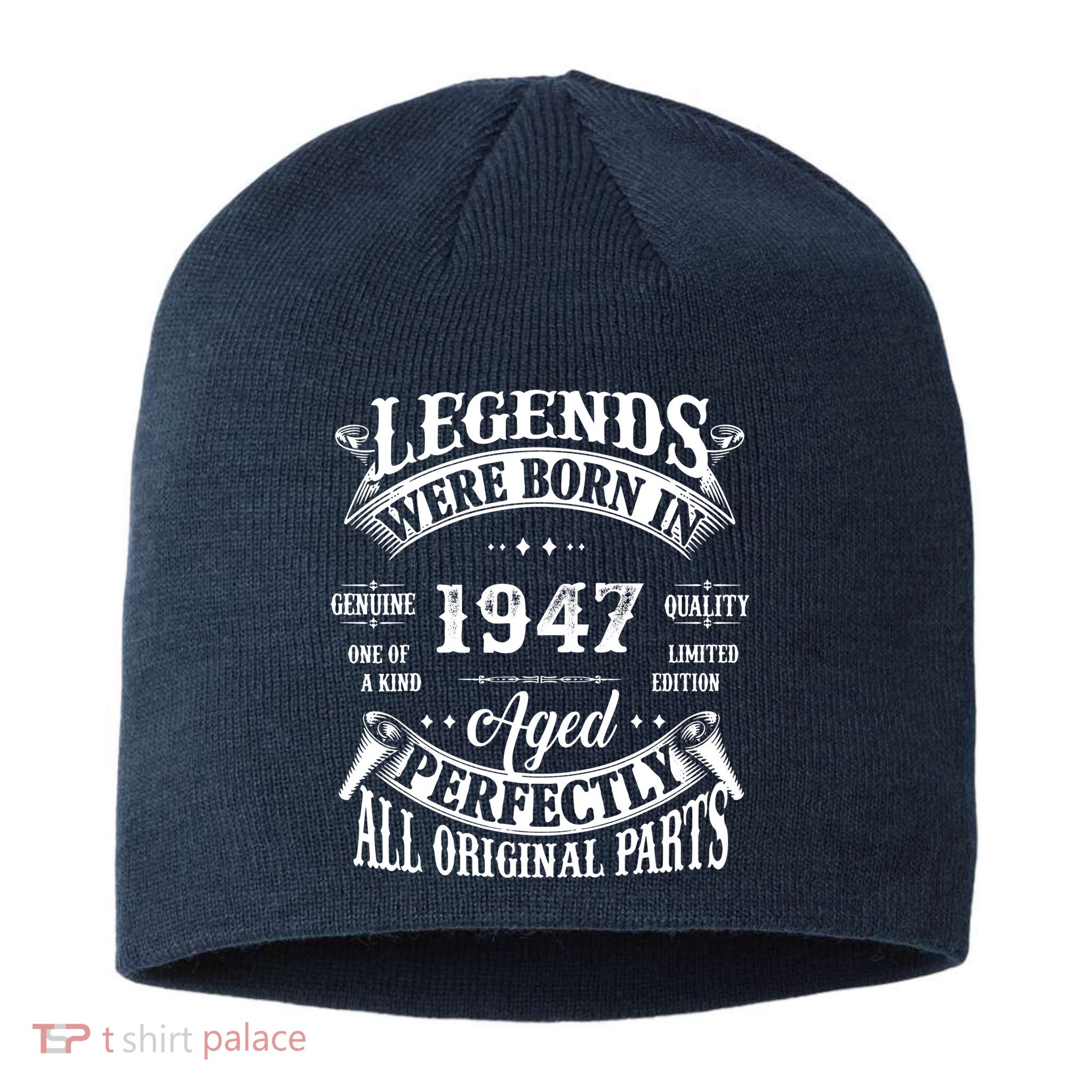 75 Birthday 1947 Gift Vintage 75 Birthday Sustainable Beanie