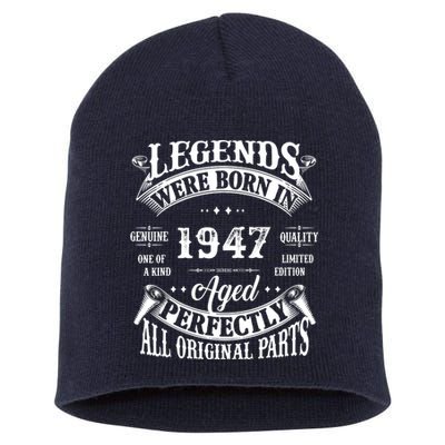 75 Birthday 1947 Gift Vintage 75 Birthday Short Acrylic Beanie