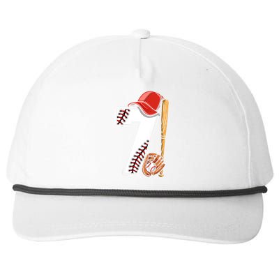 7th Birthday 2016 Baseball Seven 7 Seventh Snapback Five-Panel Rope Hat