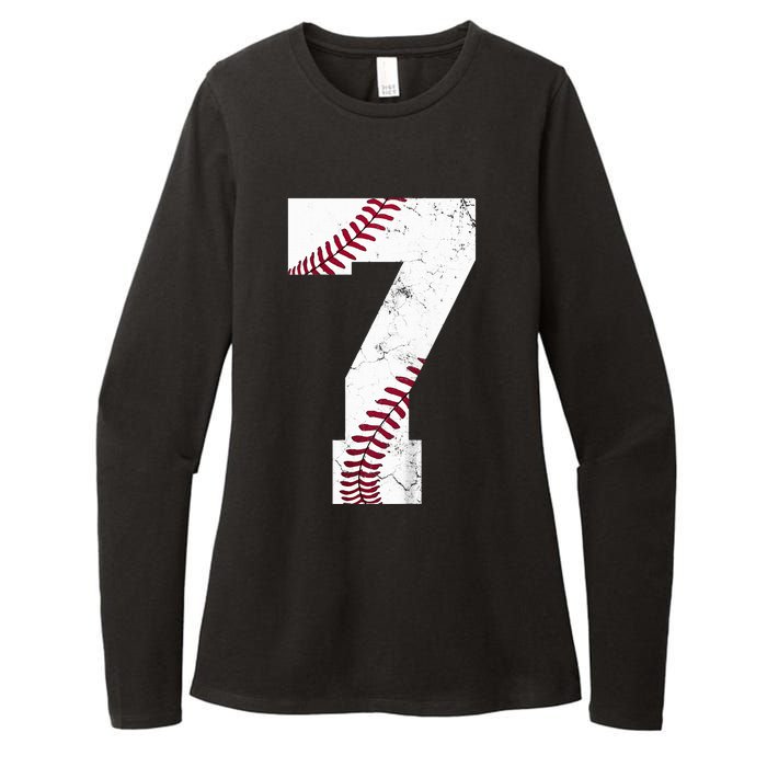 7th Birthday 2017 Baseball Seven 7 Seventh Womens CVC Long Sleeve Shirt