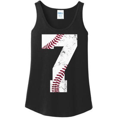 7th Birthday 2017 Baseball Seven 7 Seventh Ladies Essential Tank