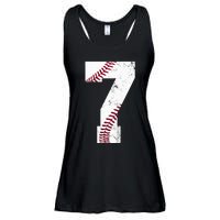 7th Birthday 2017 Baseball Seven 7 Seventh Ladies Essential Flowy Tank