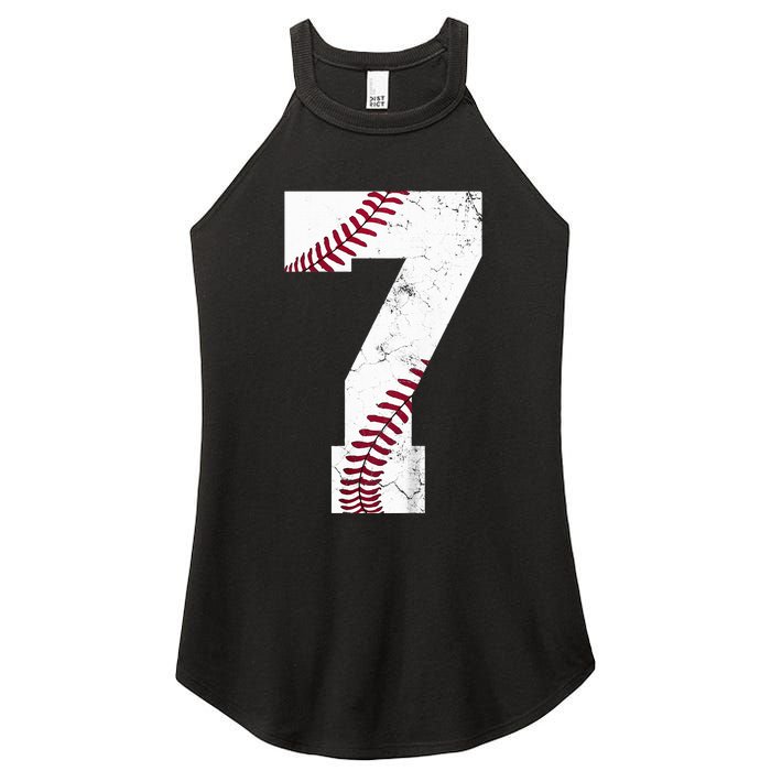 7th Birthday 2017 Baseball Seven 7 Seventh Women's Perfect Tri Rocker Tank