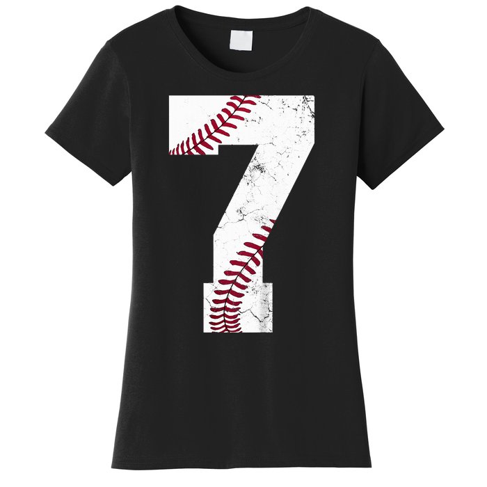 7th Birthday 2017 Baseball Seven 7 Seventh Women's T-Shirt