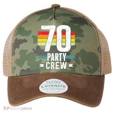 70 Birthday 70 Party Crew Squad 70th Bday Group Birthday Legacy Tie Dye Trucker Hat