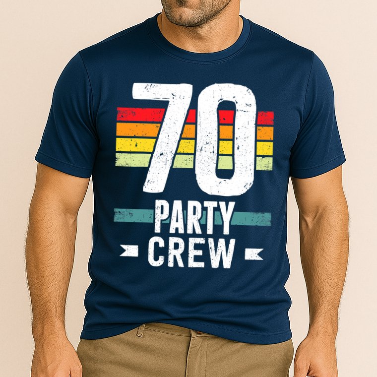 70 Birthday 70 Party Crew Squad 70th Bday Group Birthday Cooling Performance Crew T-Shirt