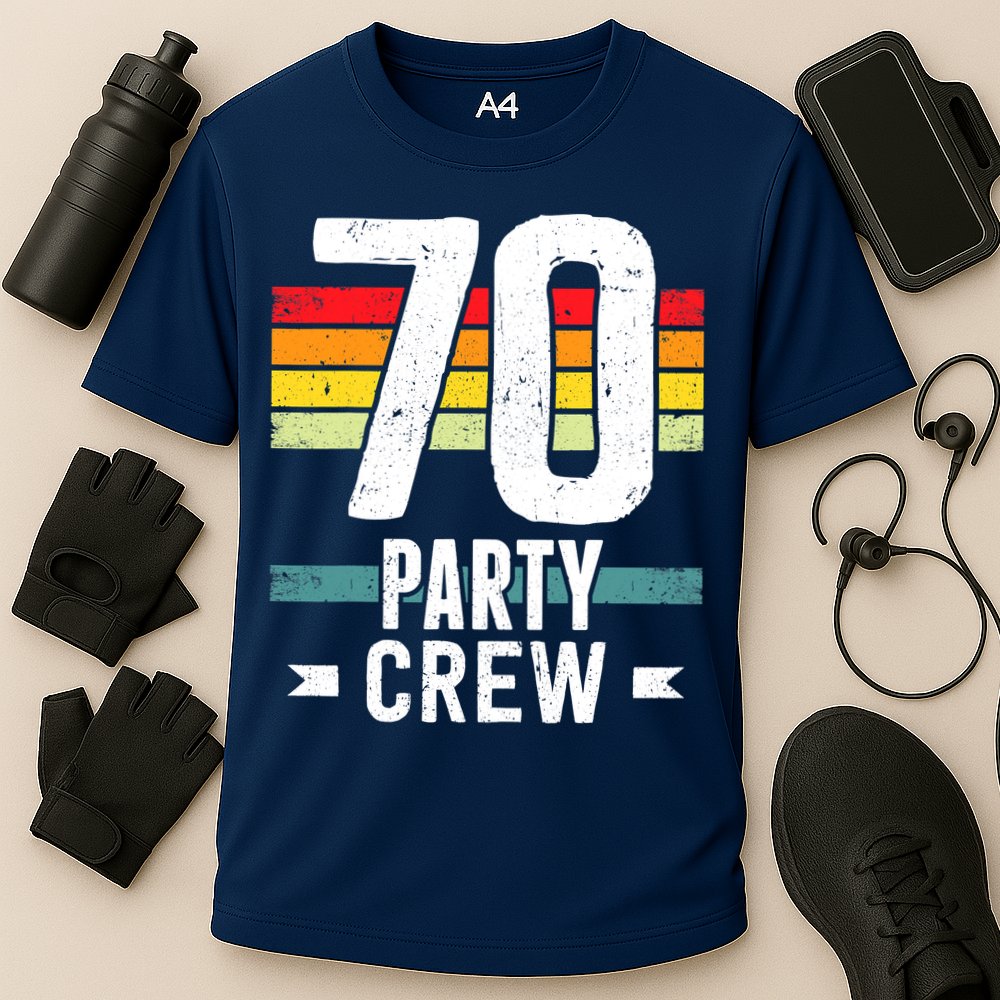 70 Birthday 70 Party Crew Squad 70th Bday Group Birthday Cooling Performance Crew T-Shirt
