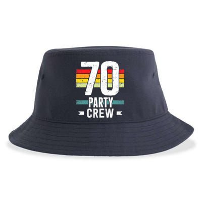 70 Birthday 70 Party Crew Squad 70th Bday Group Birthday Sustainable Bucket Hat