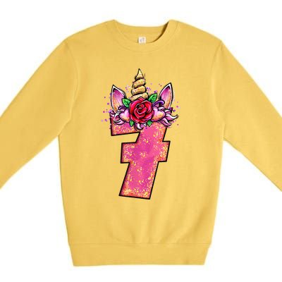 7th Birthday 7 Year Old Birthday Gifts Premium Crewneck Sweatshirt