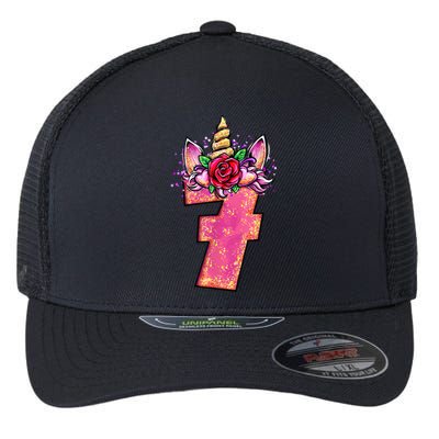 7th Birthday 7 Year Old Birthday Gifts Flexfit Unipanel Trucker Cap