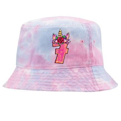 7th Birthday 7 Year Old Birthday Gifts Tie-Dyed Bucket Hat