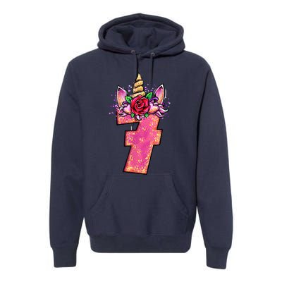 7th Birthday 7 Year Old Birthday Gifts Premium Hoodie