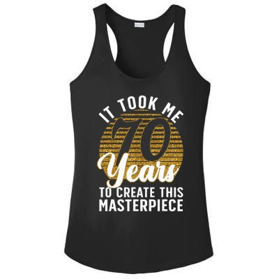 70th Birthday 70 Year Old Gag Turning 70 Joke Ladies PosiCharge Competitor Racerback Tank