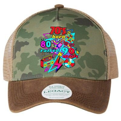 70s Born, 80s Raised, & 90's Made, Journey Three Decades Legacy Tie Dye Trucker Hat