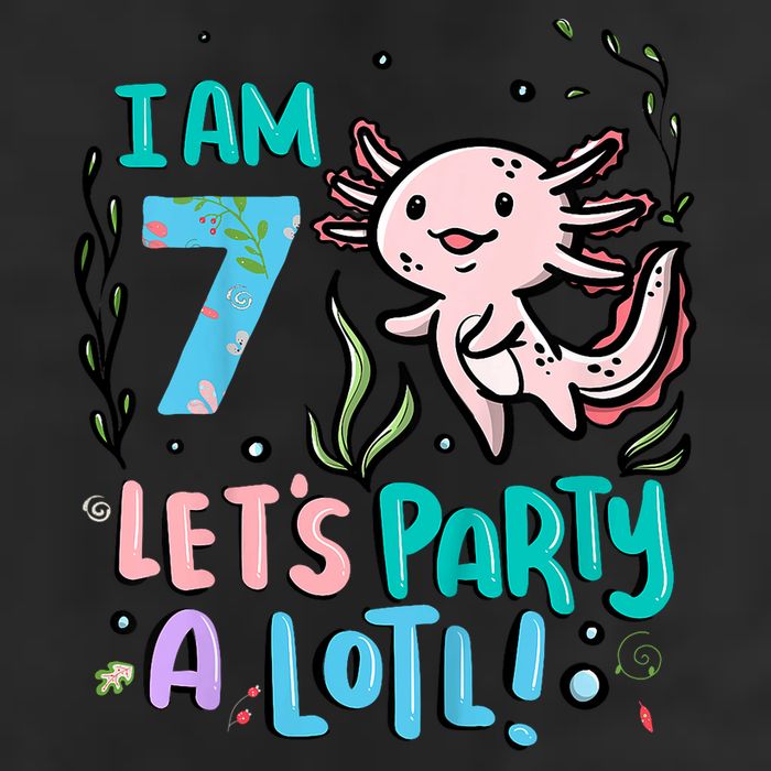 7th Birthday Axolotl - I Am 7 Let's Party A Lotl  Cool Comfort Performance Bucket Hat