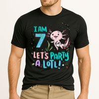 7th Birthday Axolotl - I Am 7 Let's Party A Lotl  Cooling Performance Crew T-Shirt