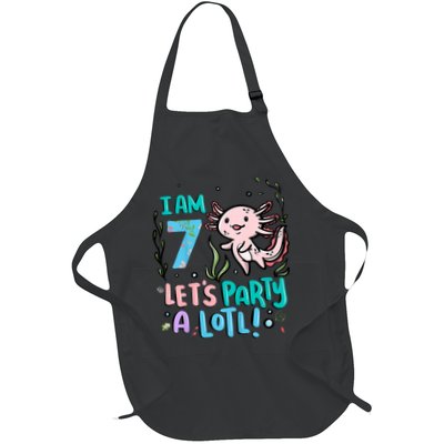 7th Birthday Axolotl - I Am 7 Let's Party A Lotl  Apron