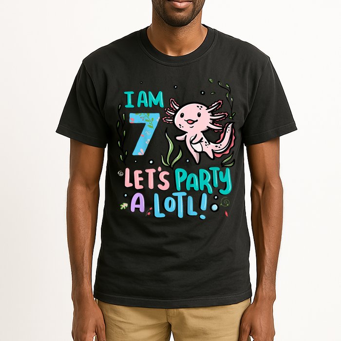 7th Birthday Axolotl - I Am 7 Let's Party A Lotl  Tall T-Shirt