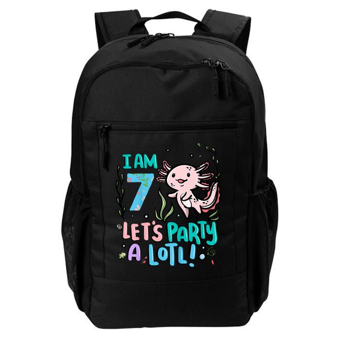 7th Birthday Axolotl - I Am 7 Let's Party A Lotl  Backpack