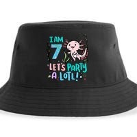 7th Birthday Axolotl - I Am 7 Let's Party A Lotl  Sustainable Bucket Hat