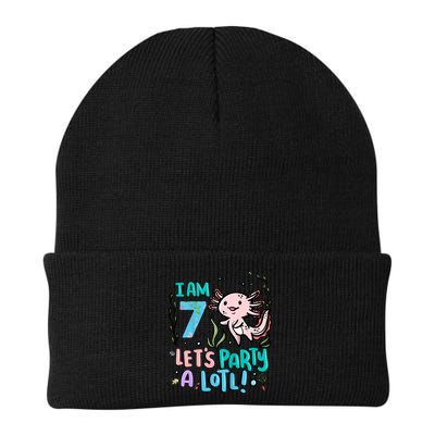 7th Birthday Axolotl - I Am 7 Let's Party A Lotl  Beanie