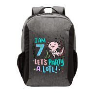 7th Birthday Axolotl - I Am 7 Let's Party A Lotl  Vector Backpack