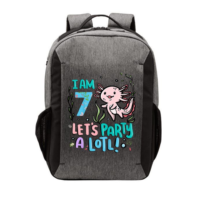 7th Birthday Axolotl - I Am 7 Let's Party A Lotl  Vector Backpack