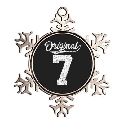 7th Birthday And Original Seven Metallic Star Ornament