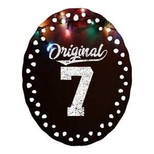 7th Birthday And Original Seven Ceramic Oval Ornament