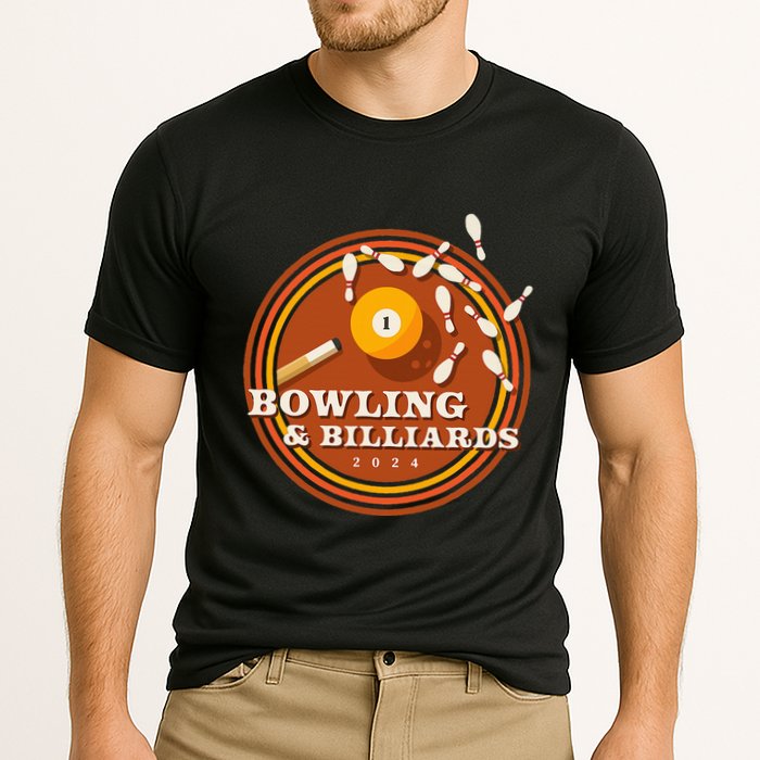 70s Bowling And Billiards Cooling Performance Crew T-Shirt