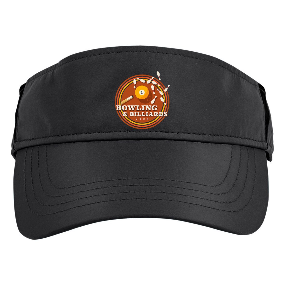 70s Bowling And Billiards Adult Drive Performance Visor
