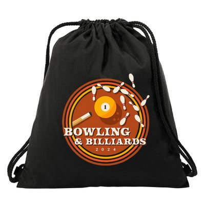 70s Bowling And Billiards Drawstring Bag