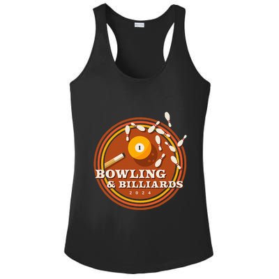 70s Bowling And Billiards Ladies PosiCharge Competitor Racerback Tank