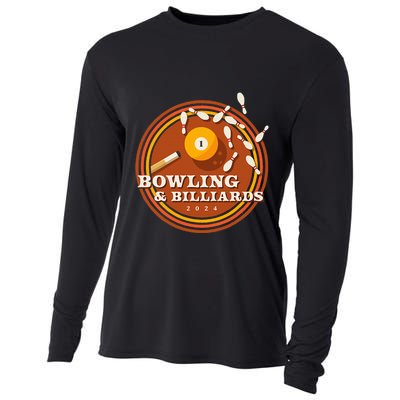 70s Bowling And Billiards Cooling Performance Long Sleeve Crew