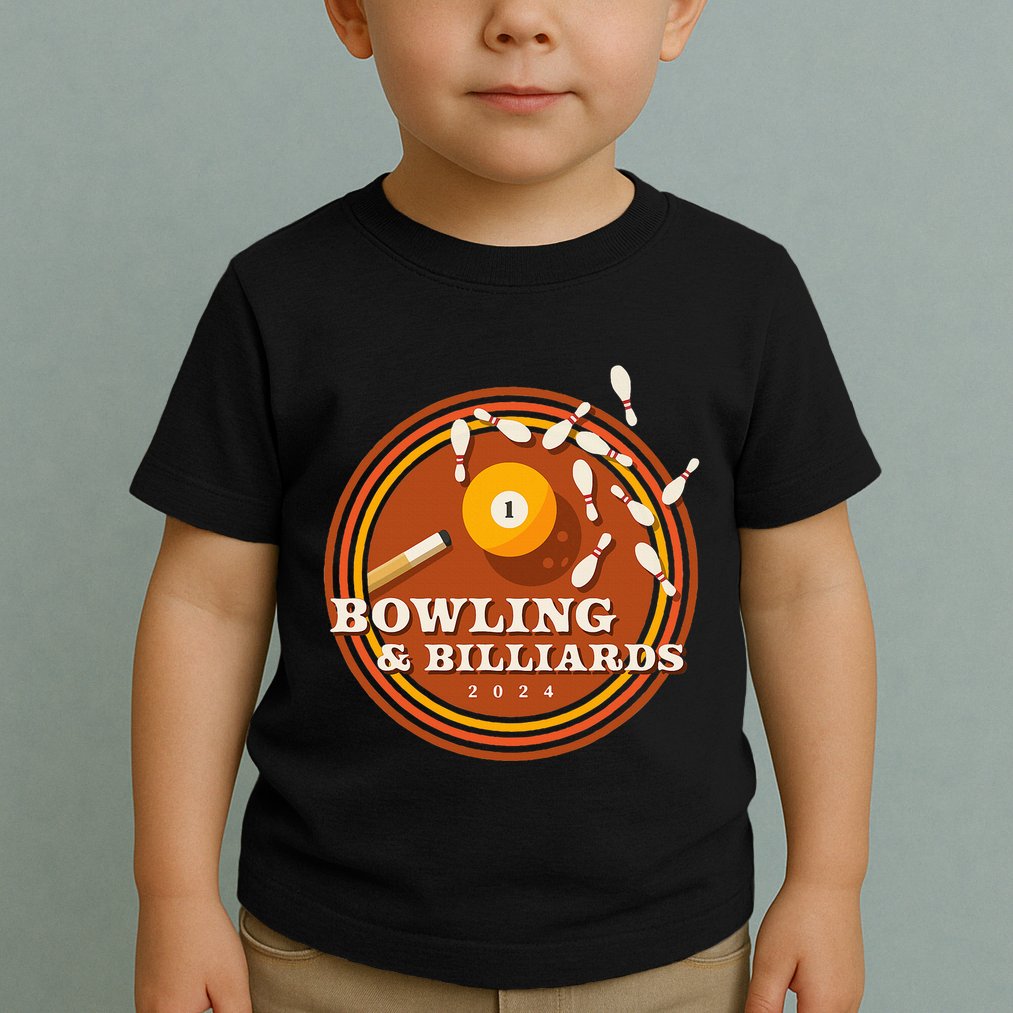 70s Bowling And Billiards Toddler T-Shirt