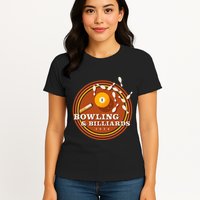 70s Bowling And Billiards Womens T-Shirt