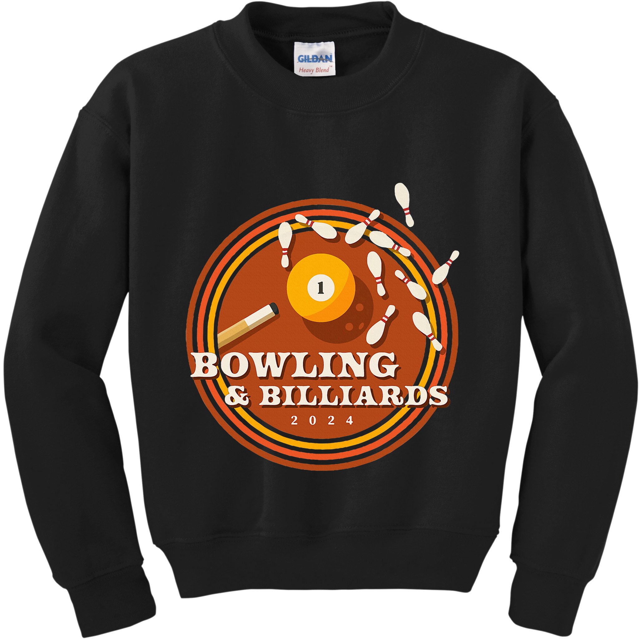 70s Bowling And Billiards Kids Sweatshirt